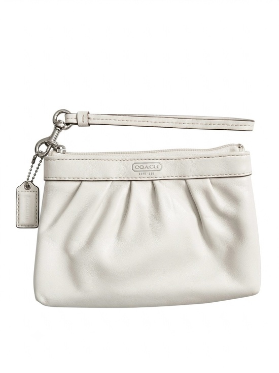 Coach Handbags - COACH Leather Wristlet Clutch as is